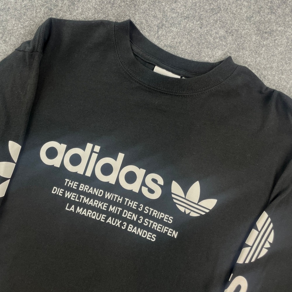 Adidas Mens Shirt S Black Long Sleeve